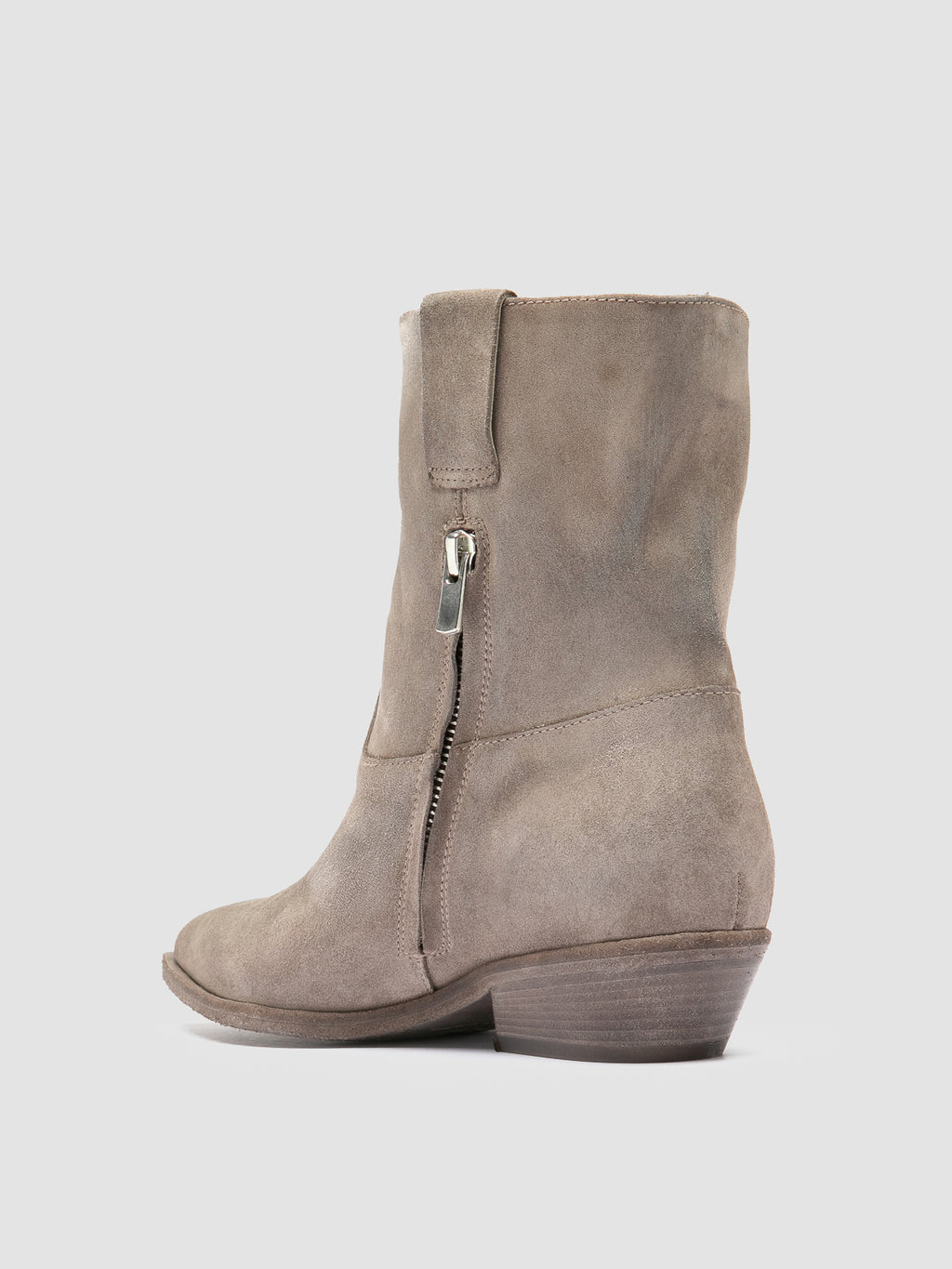 NOELIE DD 108 - Taupe Suede Zip Boots - image 4,side view