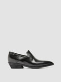 NOELIE DD 111 - Black Leather Penny Loafers - thumb image 1,side view