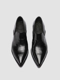 NOELIE DD 111 - Black Leather Penny Loafers - thumb image 2,side view