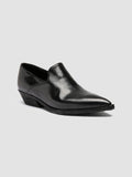 NOELIE DD 111 - Black Leather Penny Loafers - thumb image 3,side view