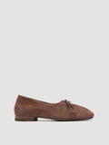 OLIVER 102 - Brown Suede Ballerina Shoes - thumb image 1,side view