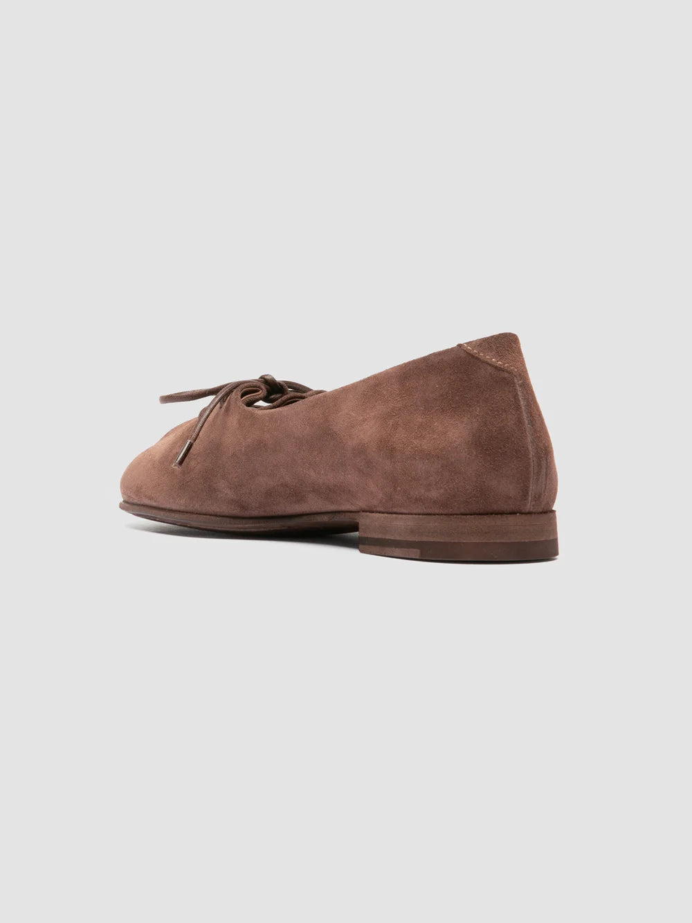 OLIVER 102 - Brown Suede Ballerina Shoes - image 4,side view