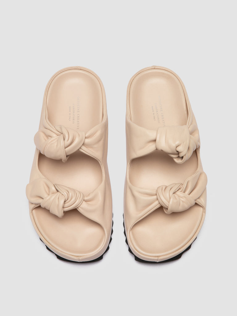 PELAGIE 010 - White Leather Sandals