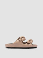 PELAGIE 021 - Ivory Leather Slide Sandals