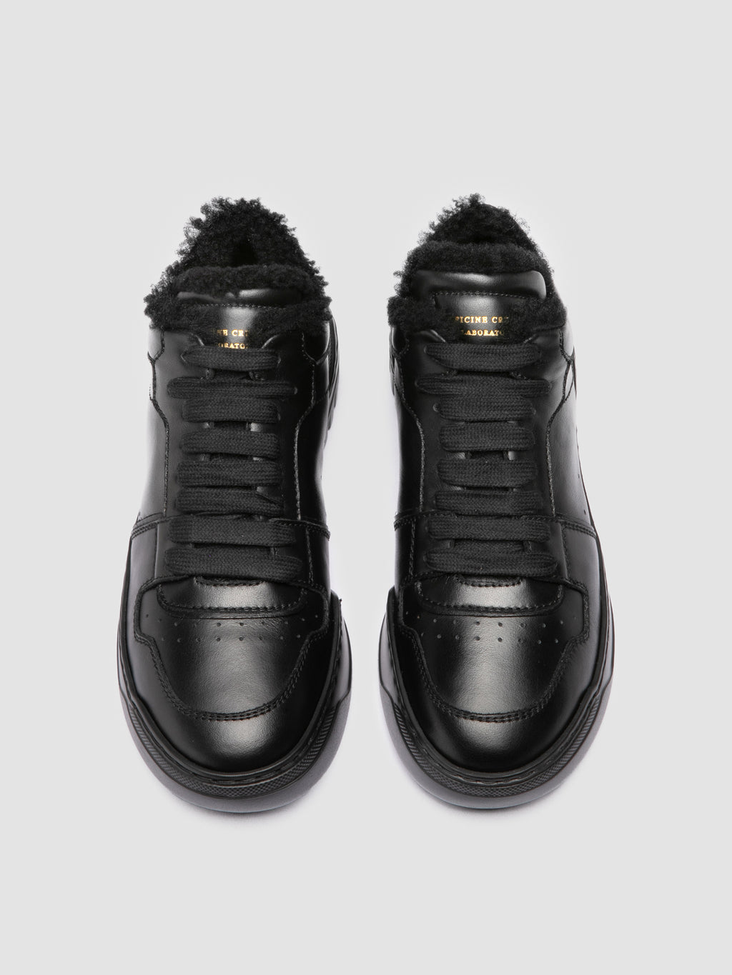 ROCKVILLE 105 - Black Leather Low Top Sneakers - image 2,side view