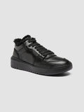 ROCKVILLE 105 - Black Leather Low Top Sneakers - thumb image 3,side view