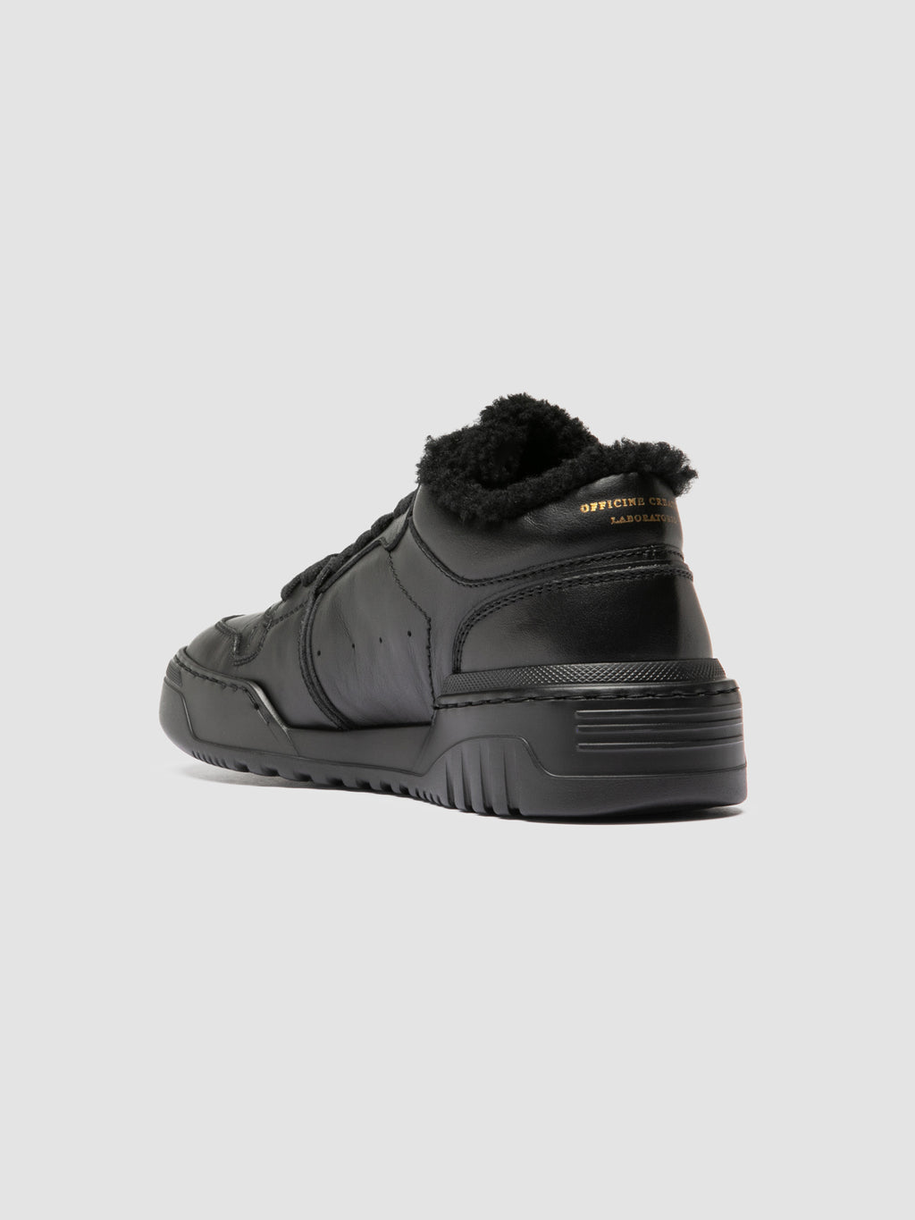 ROCKVILLE 105 - Black Leather Low Top Sneakers - image 4,side view