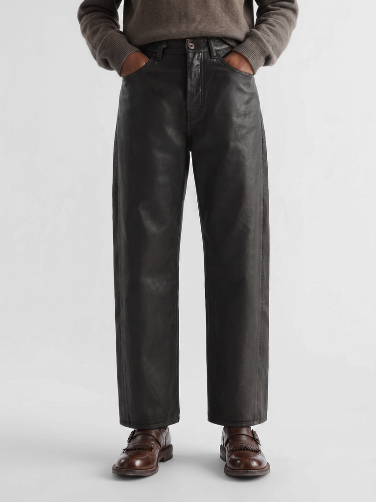 RUGGED 111 - Braune Monk-Schuhe aus Leder