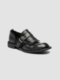 RUGGED 119 - Schwarze Monk-Schuhe aus Leder - thumb image 3,side view