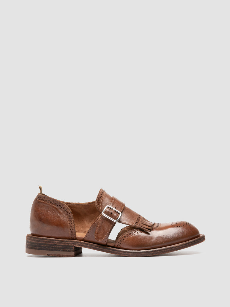 RUGGED 119 - Brown Leather Monk shoes