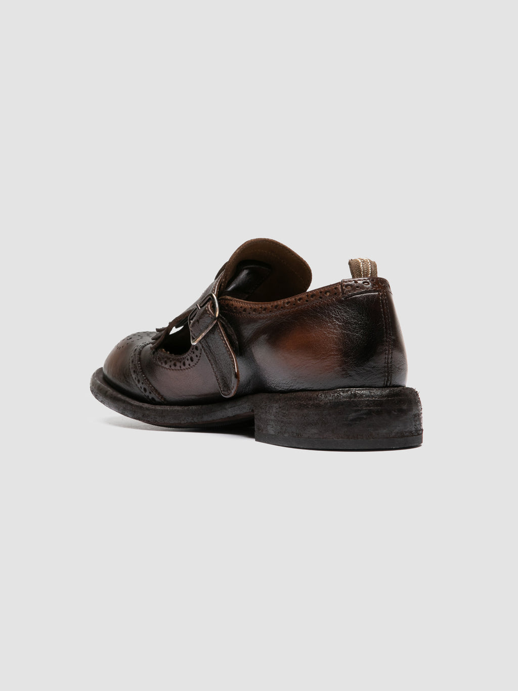 RUGGED 126_W - Brown Leather T-Bar Shoes - image 4,side view