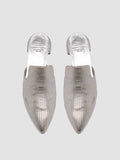 SAGE 106 - Silver Leather Mule Sandals - thumb image 2,side view