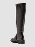 SELINE 039 - Brown Leather Zipped Boots - thumb image 4,side view