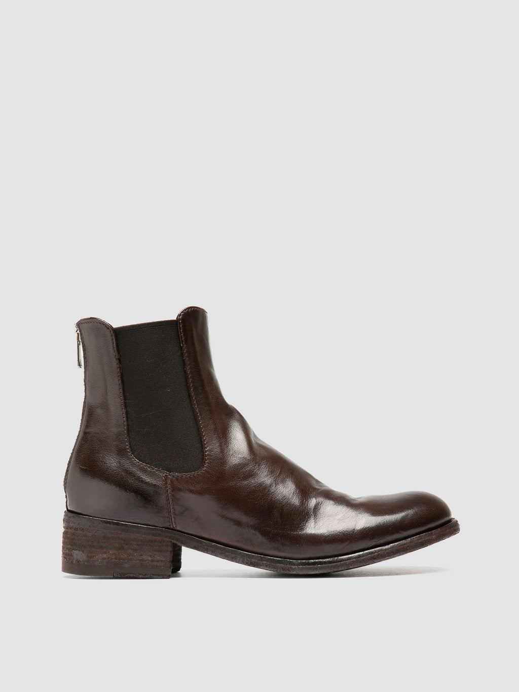 SHANTEL 006 - Brown Leather Zipped Boots - image 1,side view