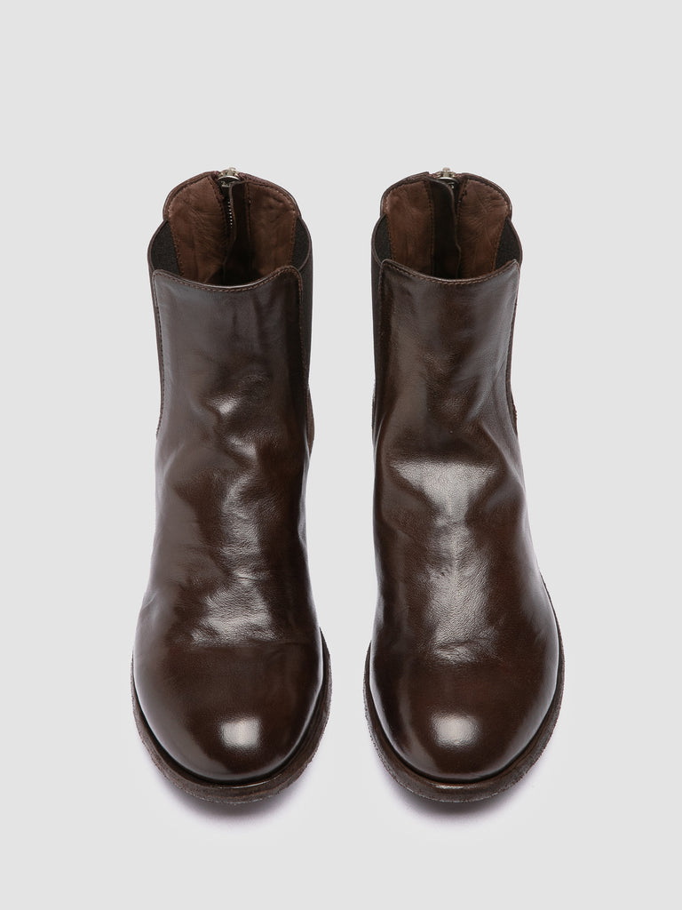 SHANTEL 006 - Brown Leather Zipped Boots