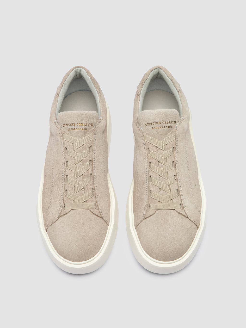 SLOUCH 101 - Ivory Suede Sneakers - image 2,side view