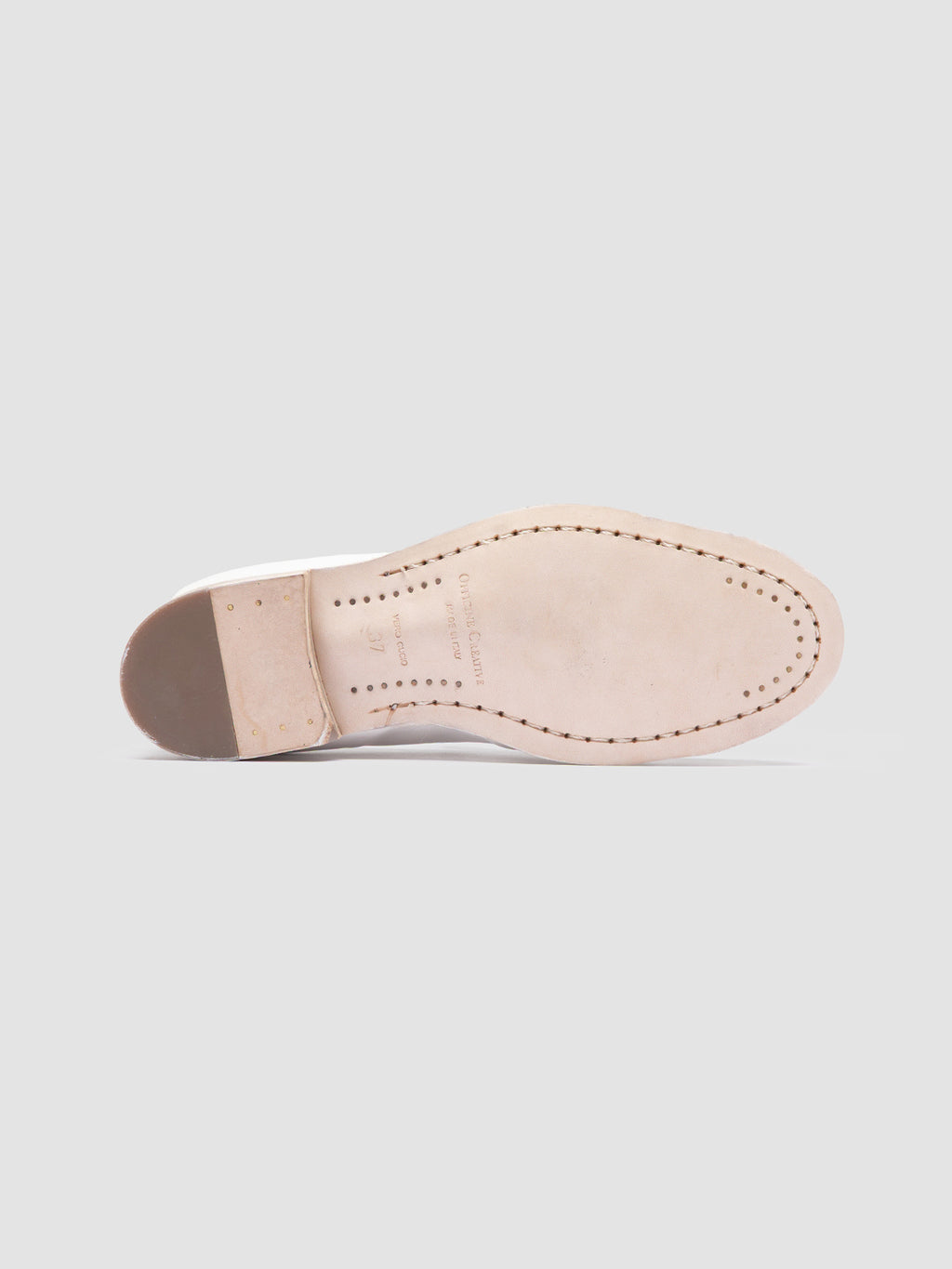 SOLITUDE 101 - White Leather Loafers - image 5,side view