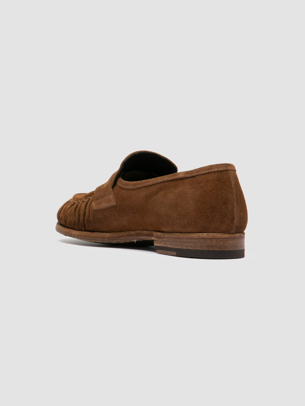 SOLITUDE 107 - Brown Suede Penny Loafers - image 4,side view