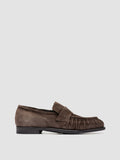 SOLITUDE 107 - Brown Suede Penny Loafers - thumb image 1,side view