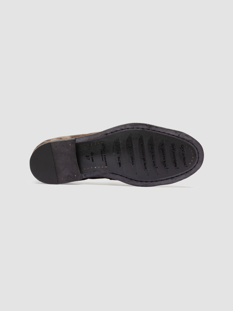 SOLITUDE 107 - Brown Suede Penny Loafers