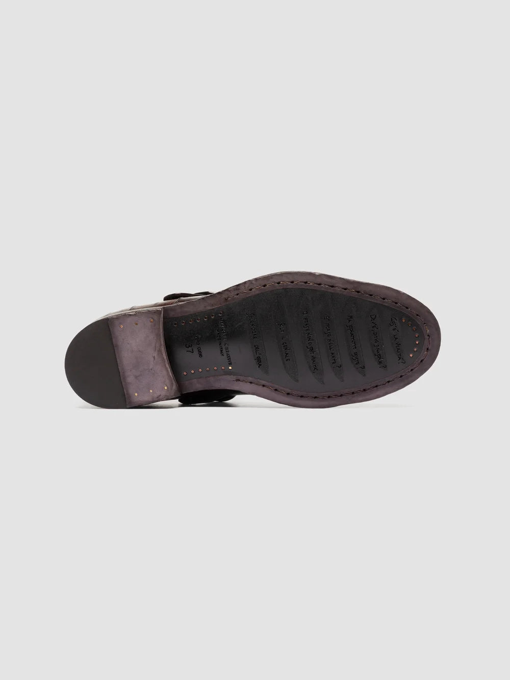 SOLITUDE 115 - Brown Leather T-Bar Shoes - image 5,side view