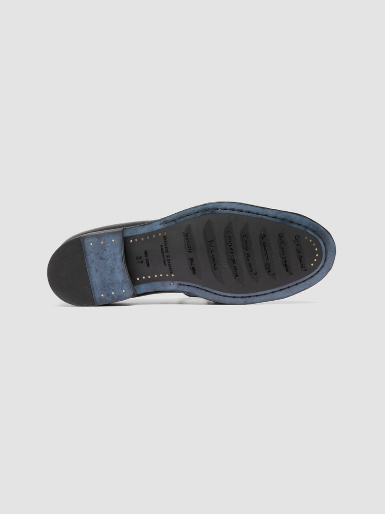 SOLITUDE 116_W - Blue Leather Derby Shoes