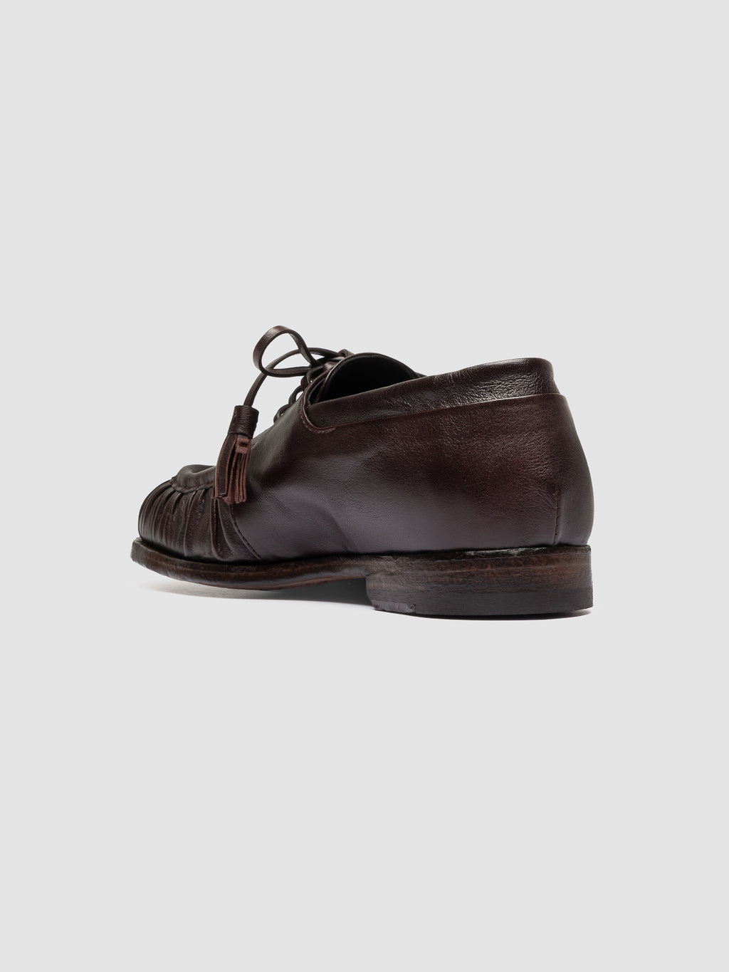 SOLITUDE 116_W - Brown Leather Derby Shoes - image 4,side view