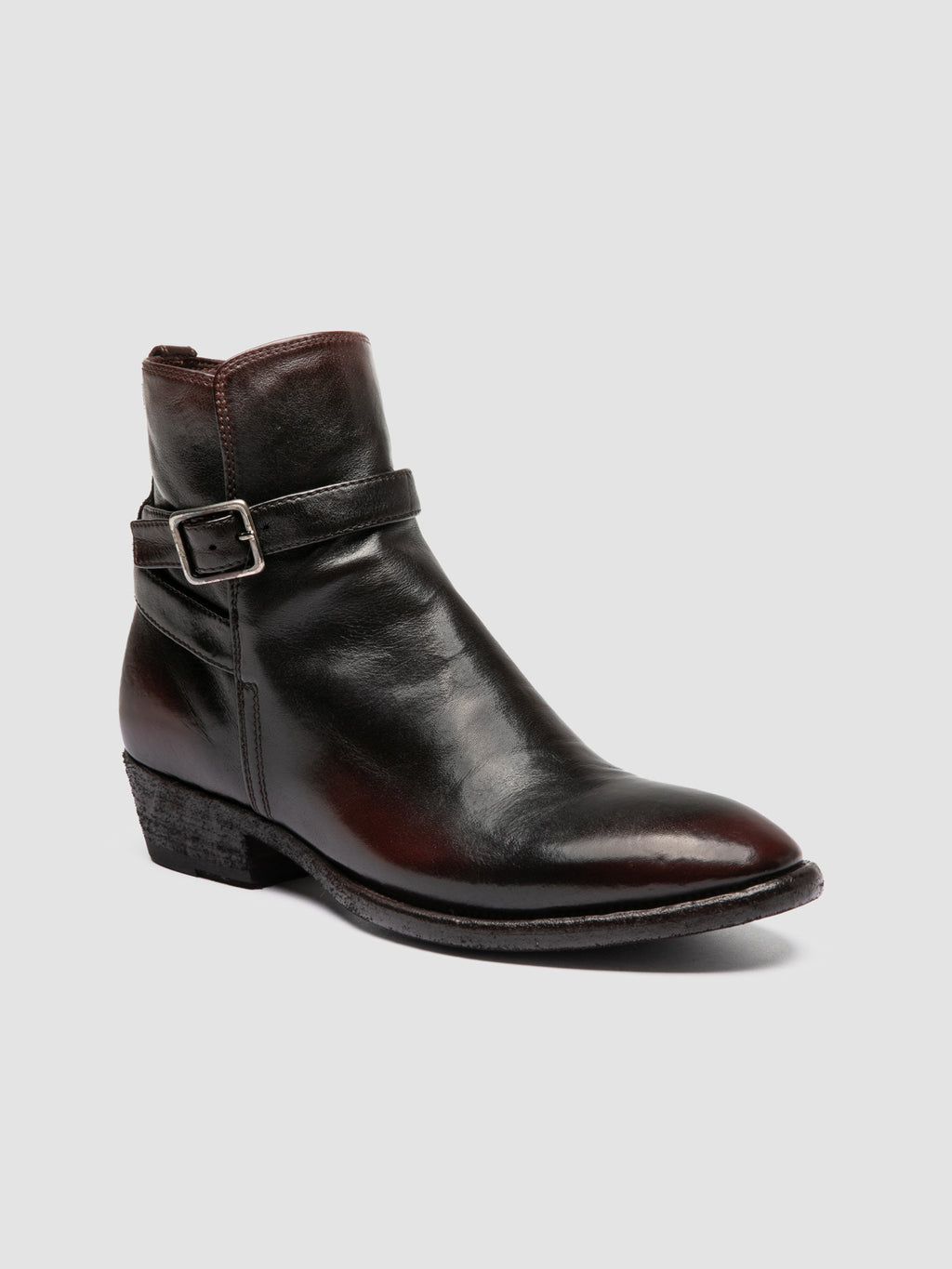 SONEGAL DD 002 - Brown Leather Zip Boots - image 3,side view