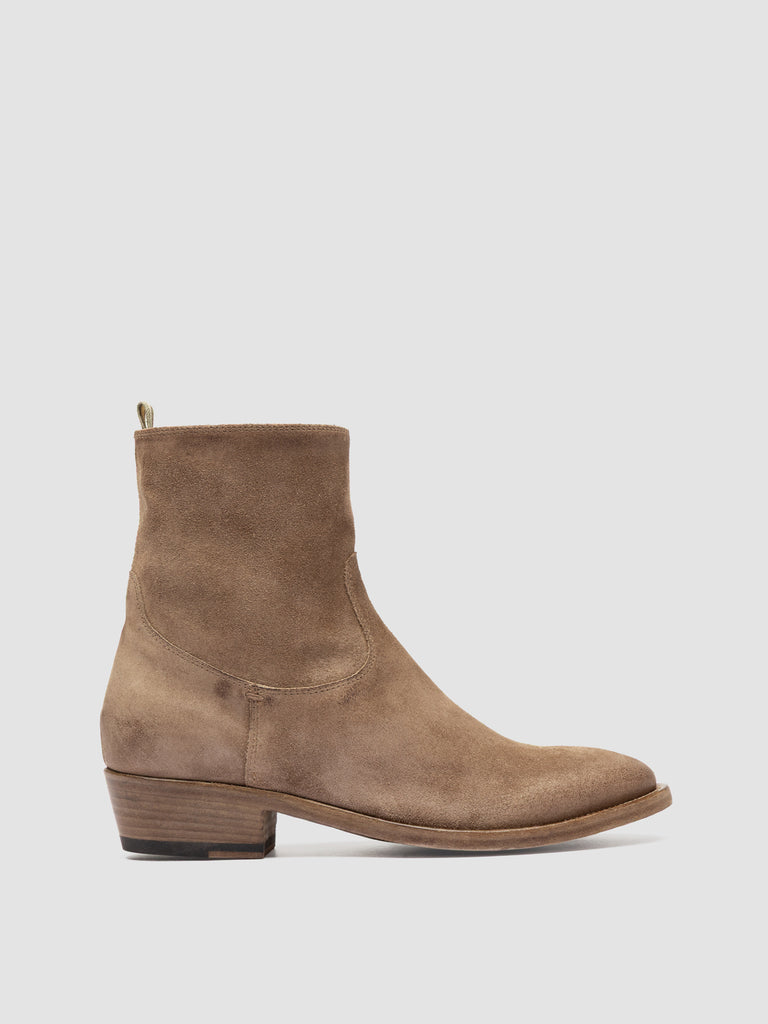 SONEGAL DD 003 - Brown Suede Zip Boots