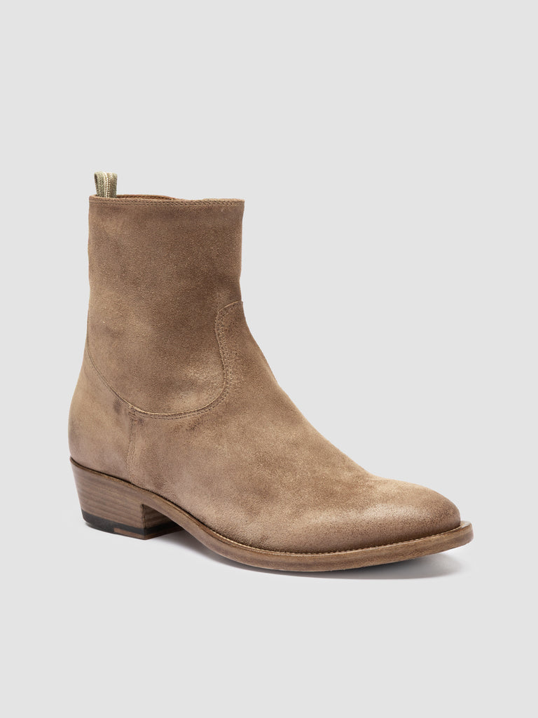 SONEGAL DD 003 - Brown Suede Zip Boots