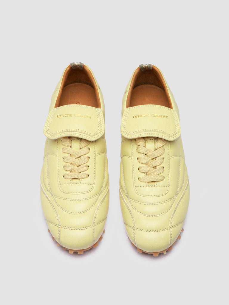 STRIKER 101 - Yellow Leather Low Top Sneakers