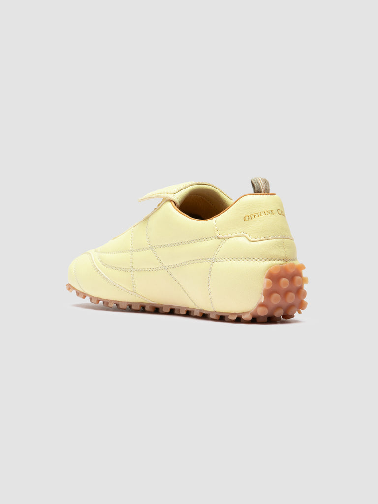 STRIKER 101 - Yellow Leather Low Top Sneakers