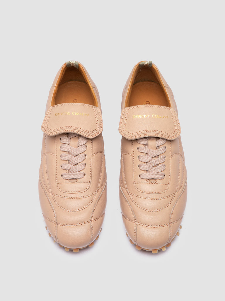 STRIKER 101 - Rose Leather Low Top Sneakers