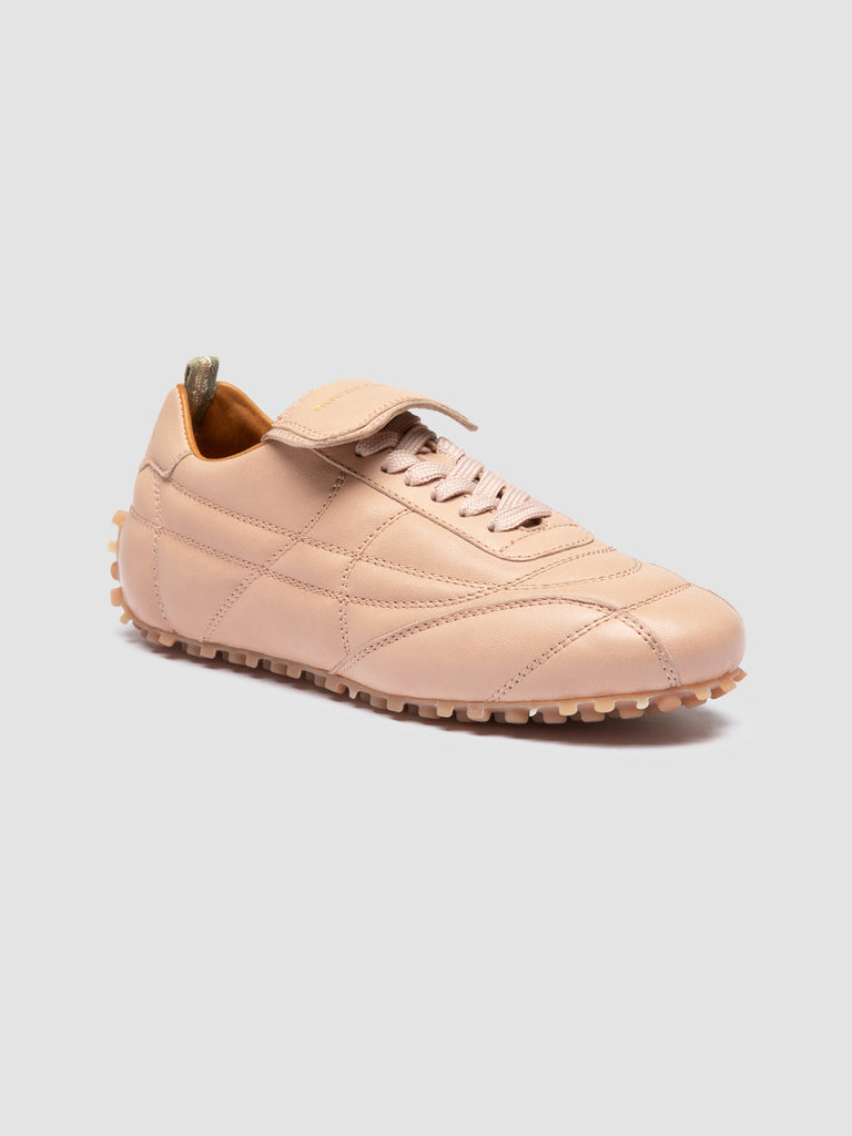 STRIKER 101 - Rose Leather Low Top Sneakers