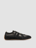 SUBSIDE 102 - Black Leather and Suede Low-Top Sneakers