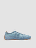 SUBSIDE 102 - Blue Leather and Suede Low-Top Sneakers - thumb image 1,side view