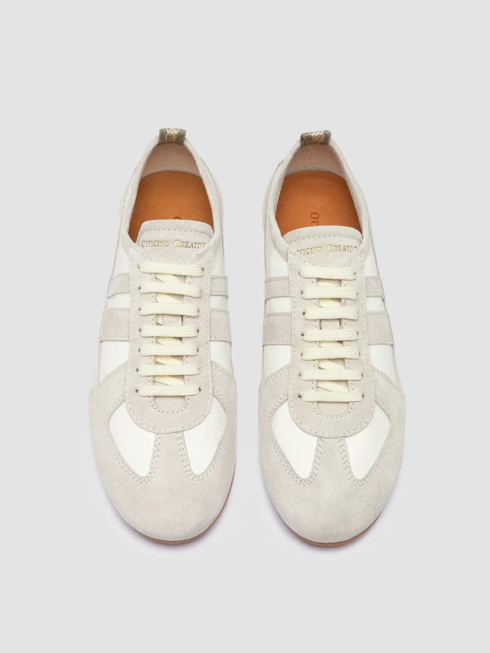 SUBSIDE 102 - White Leather and Suede Low-Top Sneakers - image 2,side view