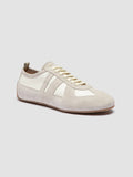 SUBSIDE 102 - White Leather and Suede Low-Top Sneakers - thumb image 3,side view