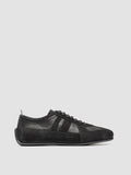SUBSIDE 104_W - Black Suede and Leather Low Top Sneakers - thumb image 1,side view