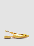 SUE 007 - Yellow Leather Slingback Sandals - thumb image 1,side view