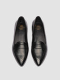 SUE 009 - Black leather Penny Loafers - thumb image 2,side view