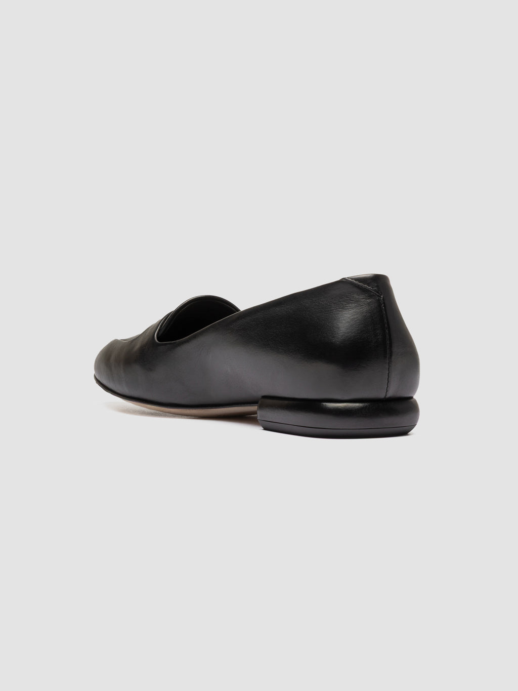 SUE 009 - Black leather Penny Loafers - image 4,side view
