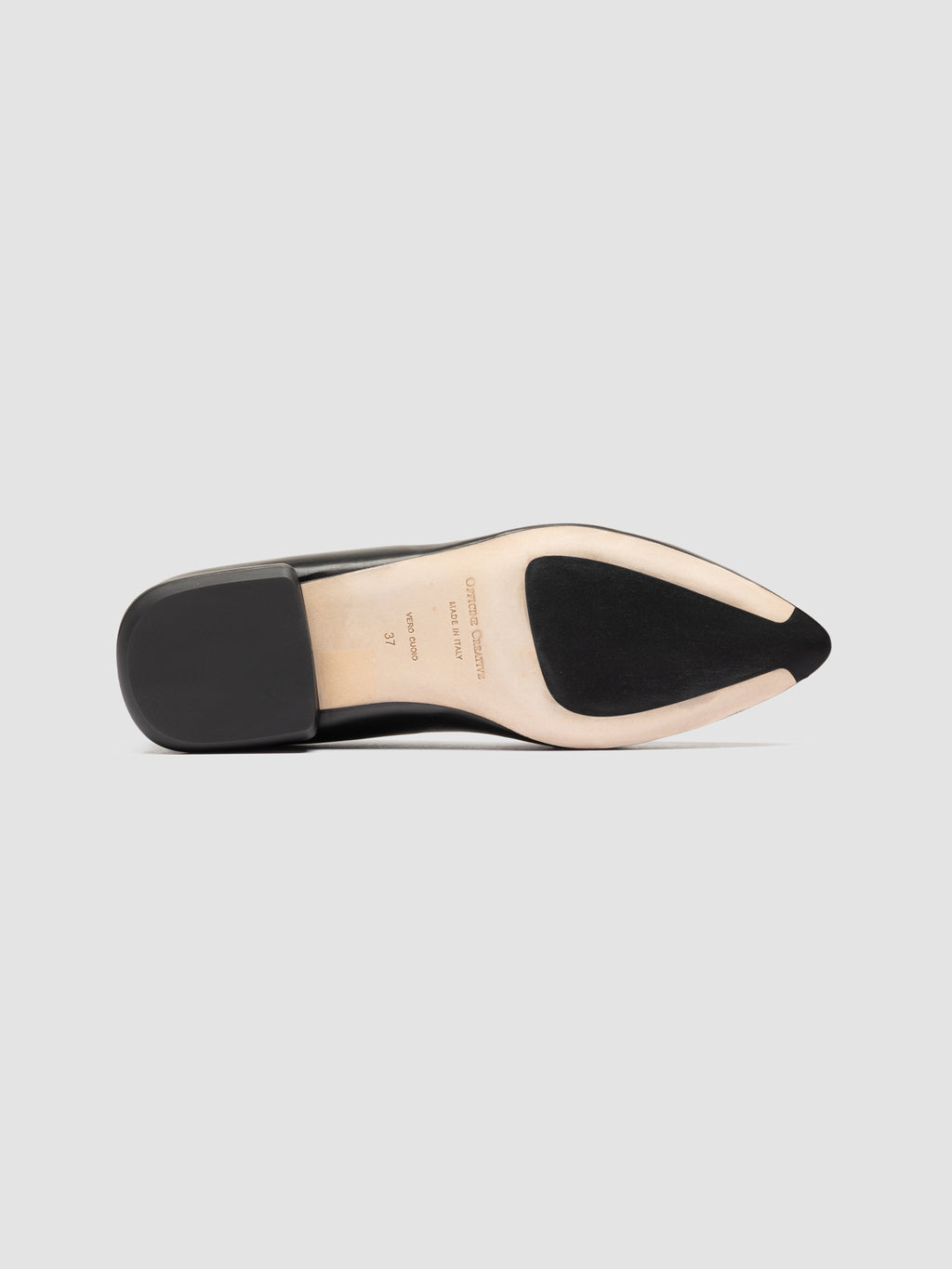 SUE 009 - Black leather Penny Loafers - image 5,side view