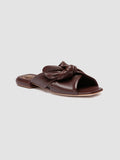 SUKI 007 - Burgundy Leather Slide Sandals - thumb image 3,side view