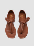 SUKI 008 - Brown Leather Thong Sandals - thumb image 2,side view