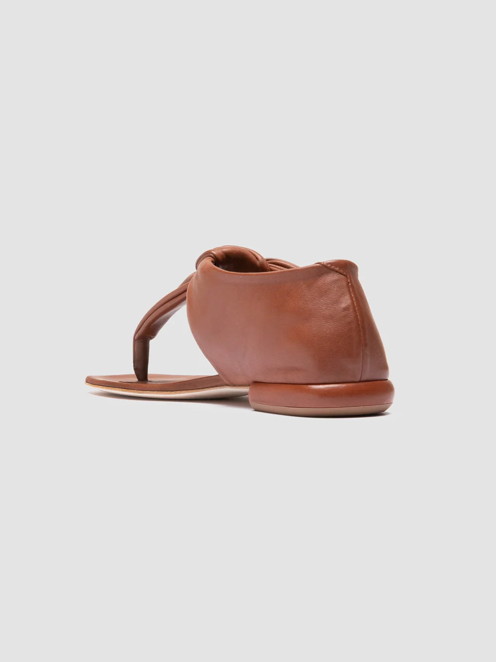 SUKI 008 - Brown Leather Thong Sandals - image 4,side view