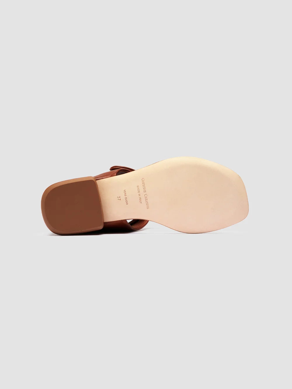 SUKI 008 - Brown Leather Thong Sandals - image 5,side view