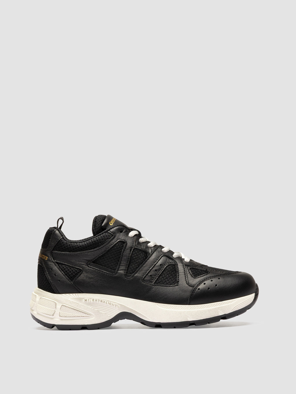 SUPURBIA 101 - Black Leather Low Top Sneakers - image 1,side view