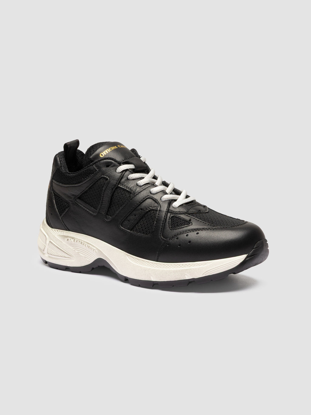 SUPURBIA 101 - Black Leather Low Top Sneakers - image 3,side view