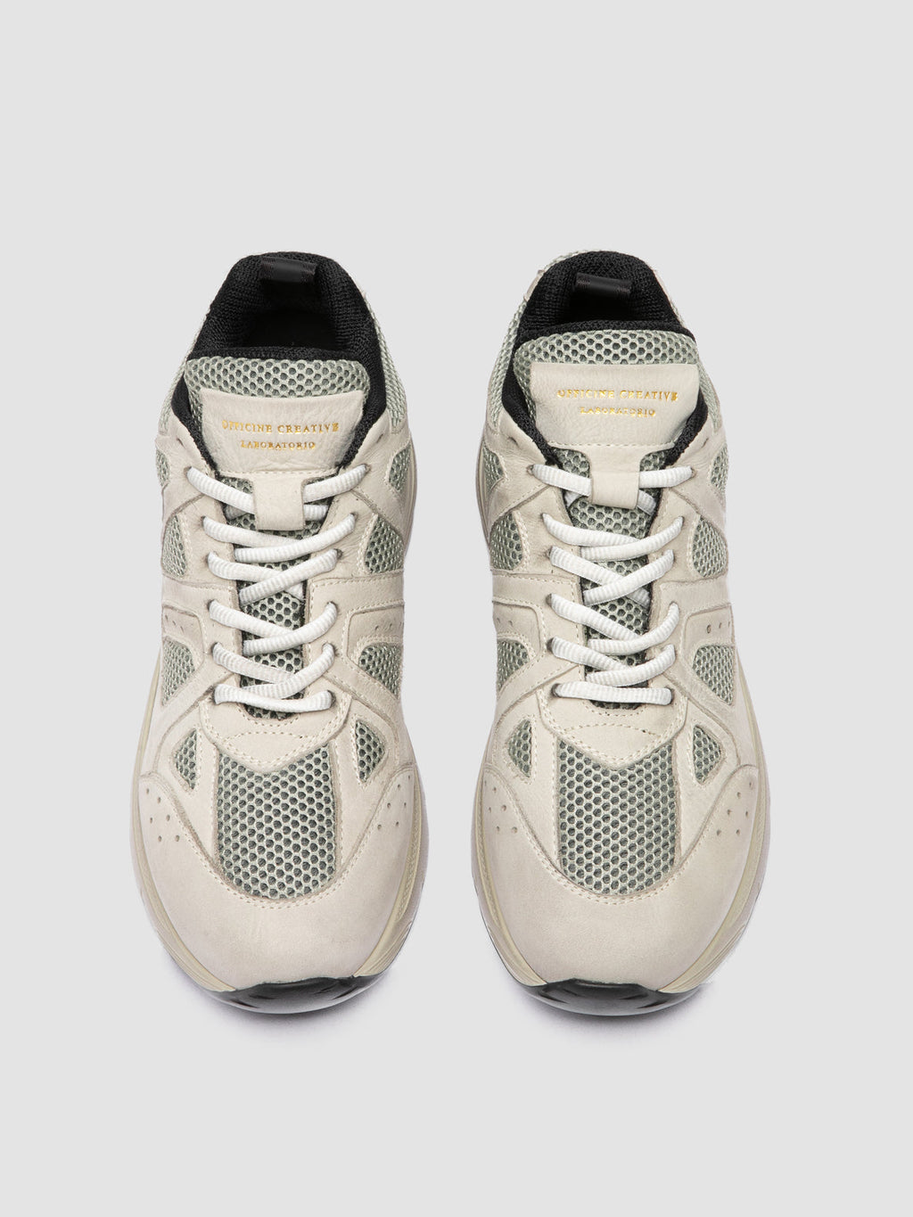 SUPURBIA 101 - White Leather and Suede Low Top Sneakers